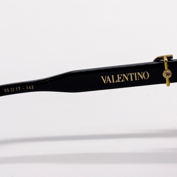 NEW VALENTINO V-GOLDCUT-I VLS-113A WOMEN BLACK SUNGLASSES VALENTINO - Picture 11 of 13
